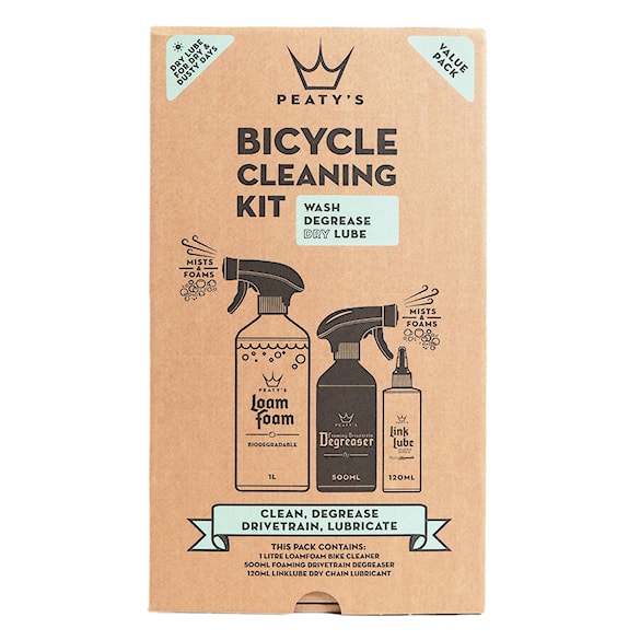 Bike Cleaner Peaty's Gift Pack - Wash Degrease Lubricate Dry - 6