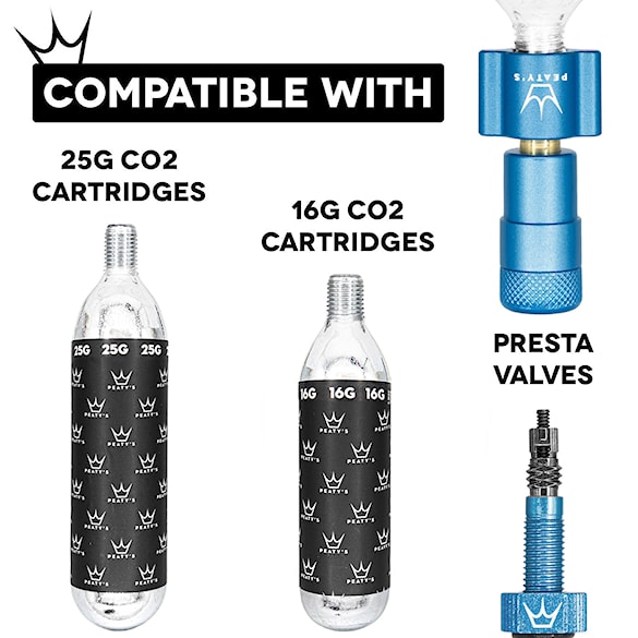 CO2 pumpa Peaty's Holeshot CO2 Tyre Inflator - Road & Gravel navy - 6