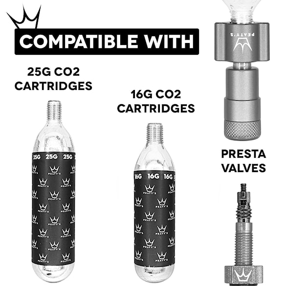 CO2 pumpa Peaty's Holeshot CO2 Tyre Inflator - Road & Gravel red - 4