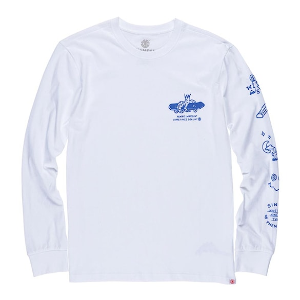 T-shirt Element Wheelin L/S optic white 2018 - 1