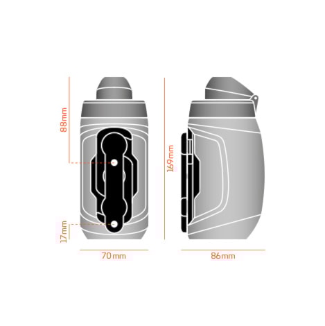 Bike bottle Fidlock Bottle Twist 450 Set black - 3