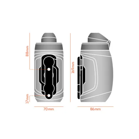 Fľaša na bicykel Fidlock Bottle Twist 450 Set black - 3