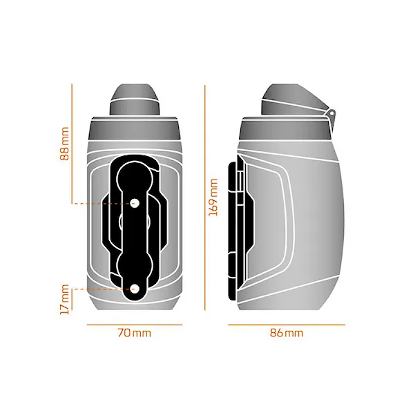 Bidon do roweru Fidlock Bottle Twist 450 Set + Uni Base dark - 5