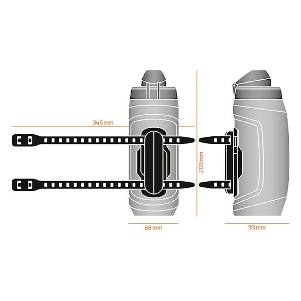 Fľaša na bicykel Fidlock Bottle Twist 590 Set + Uni Base dark - 4