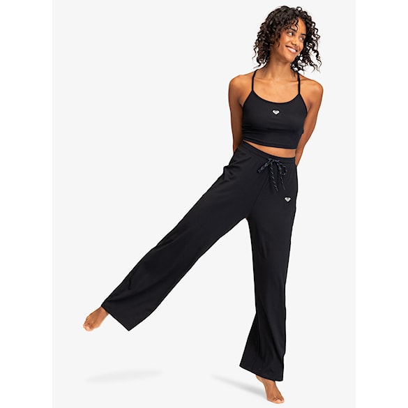 Fitness legíny Roxy Rise & Vibe Rib Wide Leg Pants anthracite 2025 - 3