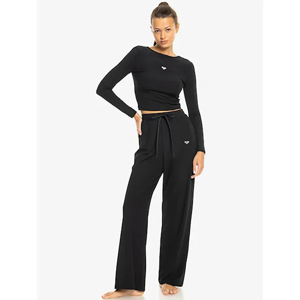 Fitness Leggings Roxy Rise & Vibe Rib Wide Leg Pants anthracite 2025 - 4