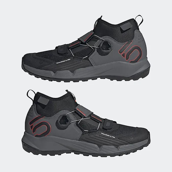 Bike Shoes Five Ten 5.10 Trailcross Pro Clip-In grey five/core black/red - 8