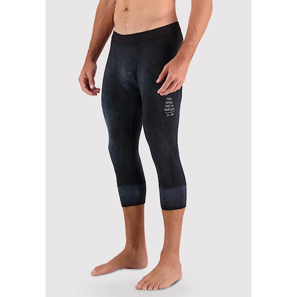 Spodky ¾ Mons Royale Cascade Merino Flex 200 3/4 Legg black acid wash 2024 - 2