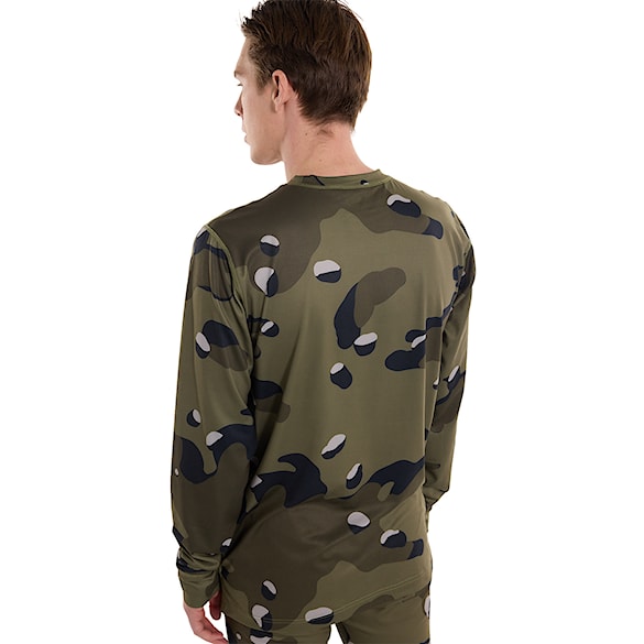 T-shirt Burton Midweight Crew forest moss cookie camo 2024 - 3