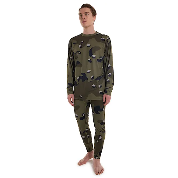 T-shirt Burton Midweight Crew forest moss cookie camo 2024 - 4