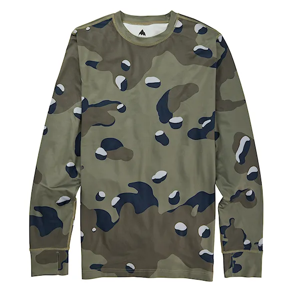 T-shirt Burton Midweight Crew forest moss cookie camo 2024 - 1