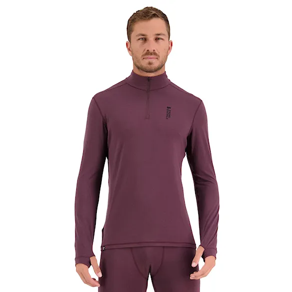 Tričko Mons Royale Cascade Merino Flex 200 1/4 Zip oak 2023 - 1