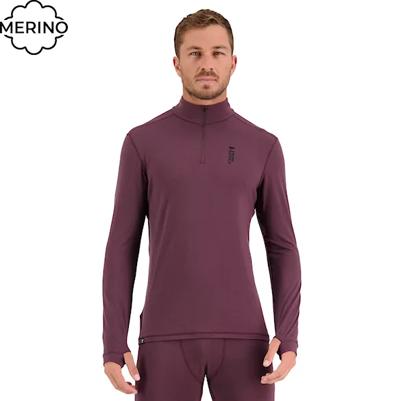 Tričko Mons Royale Cascade Merino Flex 200 1/4 Zip oak 2023 - 1