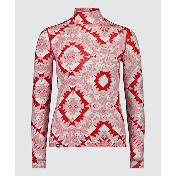 Koszulka Mons Royale Wms Cascade Mock Neck LS retro red nordtek 2023 - 4