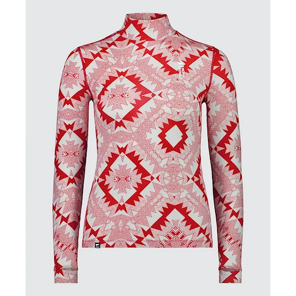 Tričko Mons Royale Wms Cascade Mock Neck LS retro red nordtek 2023 - 4