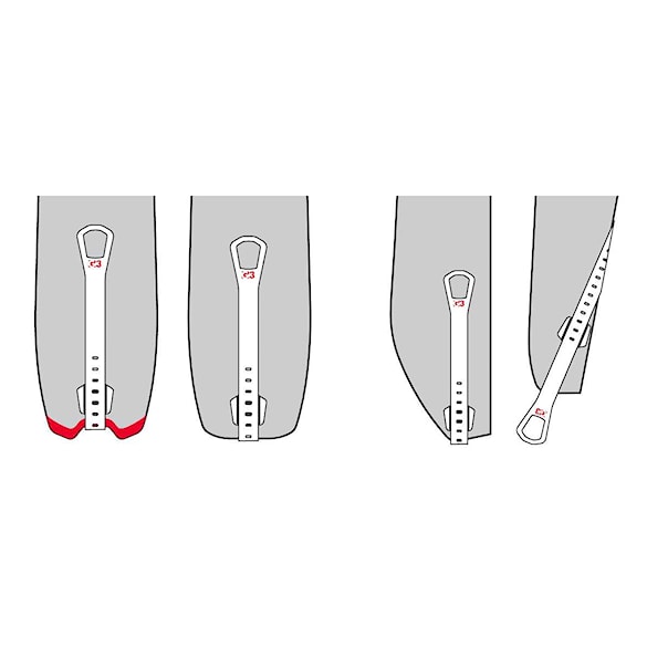 Części splitboardowe G3 Mounted Tail Connector Package white - 3