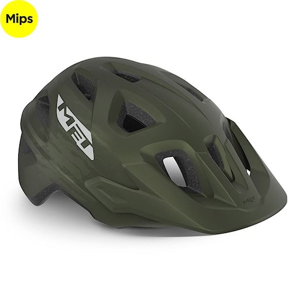 Kask rowerowy MET Echo Mips olive 2022 - 1