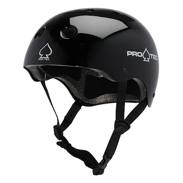 Skateboard Helmet Pro-Tec Classic Cert gloss black - 1