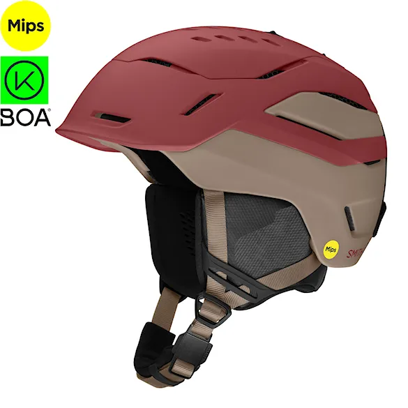 Kask snowboardowy Smith Vantage 2 Mips matte ironwood / bandit 2026 - 1