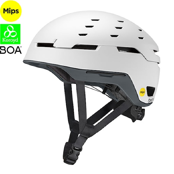 Snowboard Helmet Smith Summit Mips matte white/slate 2026 - 1