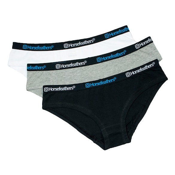 Kalhotky Horsefeathers Liverpool 3 Pack blck/white/grey - 1