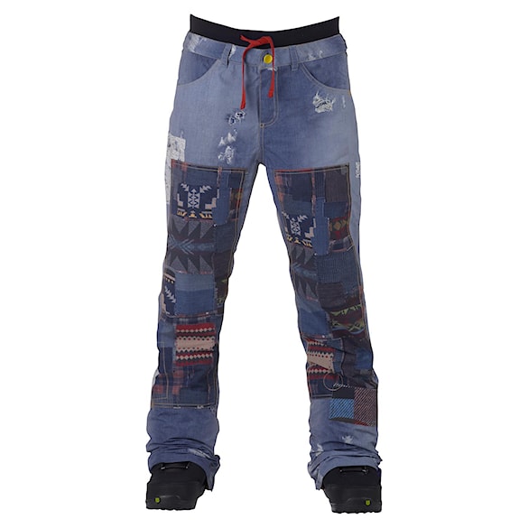 Kalhoty na snowboard Burton L.a.m.b. Buju Cargo denim print 2017 - 1