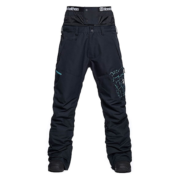 Nohavice na snowboard Horsefeathers Charger Eiki cracked black 2021 - 1