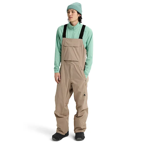 Kalhoty na snowboard Burton Reserve Bib summit taupe 2027 - 3