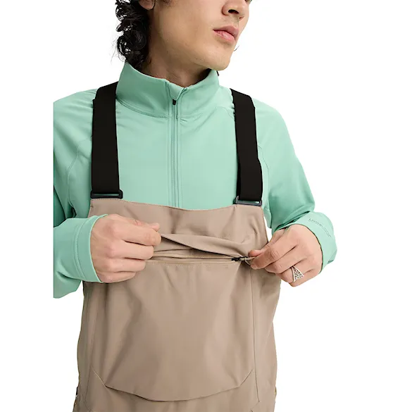 Kalhoty na snowboard Burton Reserve Bib summit taupe 2027 - 5