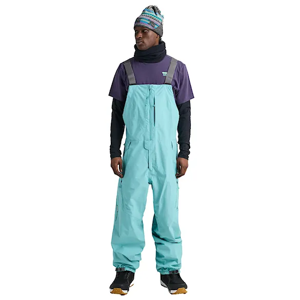 Spodnie snowboardowe Burton Reserve Relaxed 2L Bib mineral blue 2027 - 1