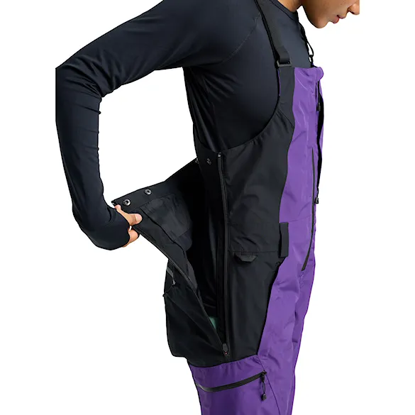Kalhoty na snowboard Burton Wms GORE-TEX Reserve 2L Bib prism violet/true black 2026 - 7