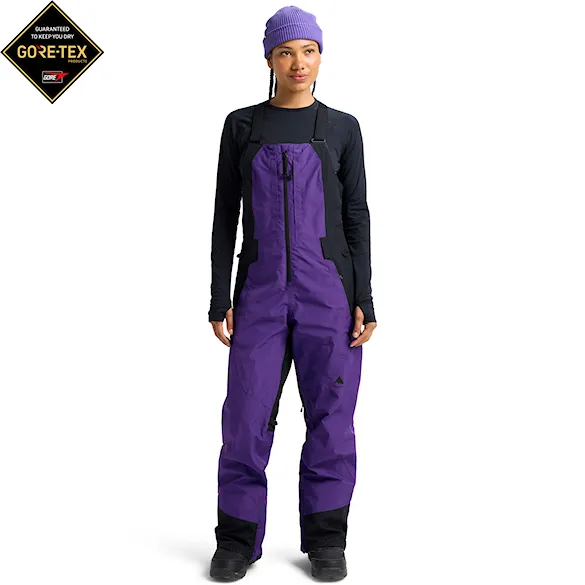 Kalhoty na snowboard Burton Wms GORE-TEX Reserve 2L Bib prism violet/true black 2026 - 1