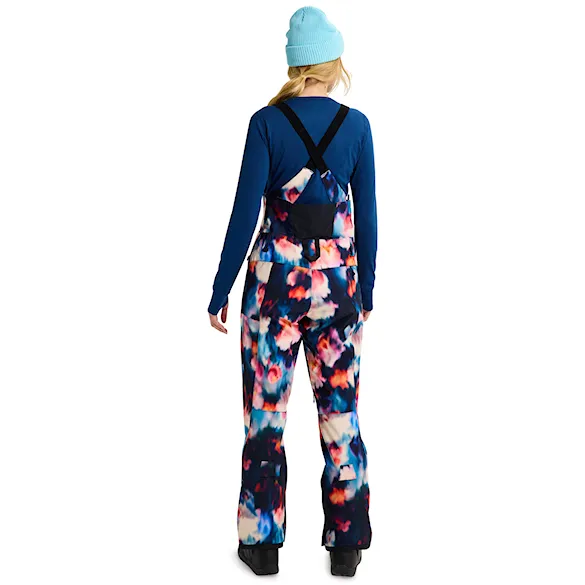 Kalhoty na snowboard Burton Wms Reserve 2L Stretch Slim Bib floral blur 2026 - 2