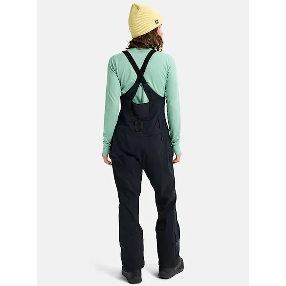 Spodnie snowboardowe Burton Wms Reserve 2L Stretch Slim Bib Short true black 2026 - 2