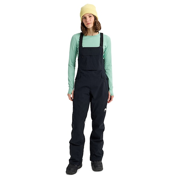 Spodnie snowboardowe Burton Wms Reserve 2L Stretch Slim Bib Short true black 2026 - 1