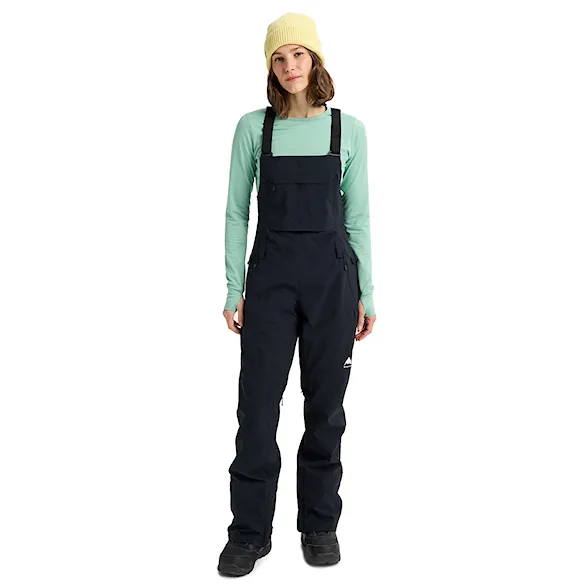Spodnie snowboardowe Burton Wms Reserve 2L Stretch Slim Bib Short true black 2026 - 1