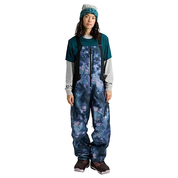 Nohavice na snowboard Burton Wms Reserve Bib crystal dye/true black 2027 - 1