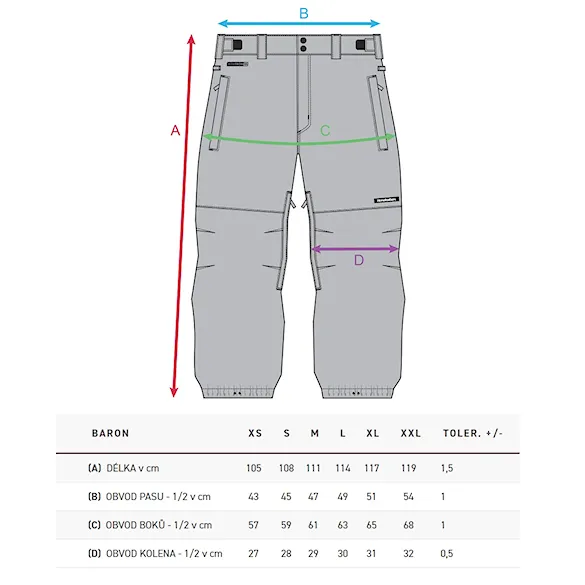 Nohavice na snowboard Horsefeathers Baron indigo 2026 - 4