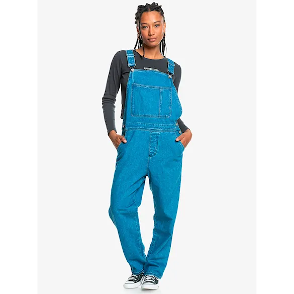Nohavice Quiksilver Uni Classic Denim Dungaree estate blue 2024 - 4