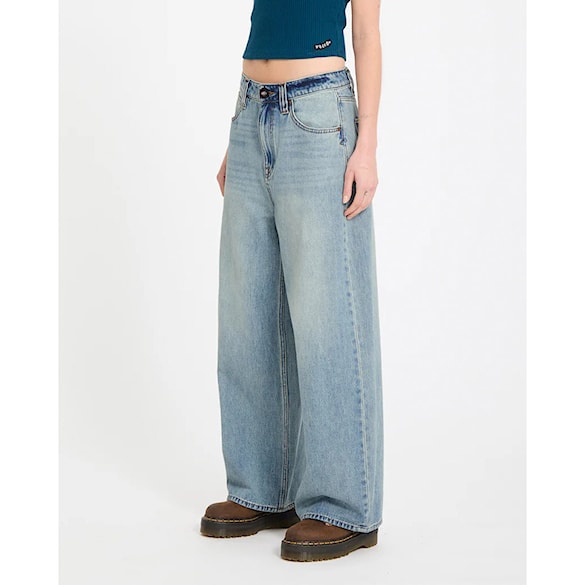 Nohavice Volcom Wms Beeggy Denim Pants dusty blue wash 2026 - 2