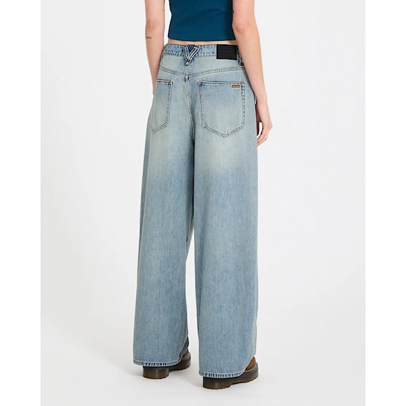 Nohavice Volcom Wms Beeggy Denim Pants dusty blue wash 2026 - 3