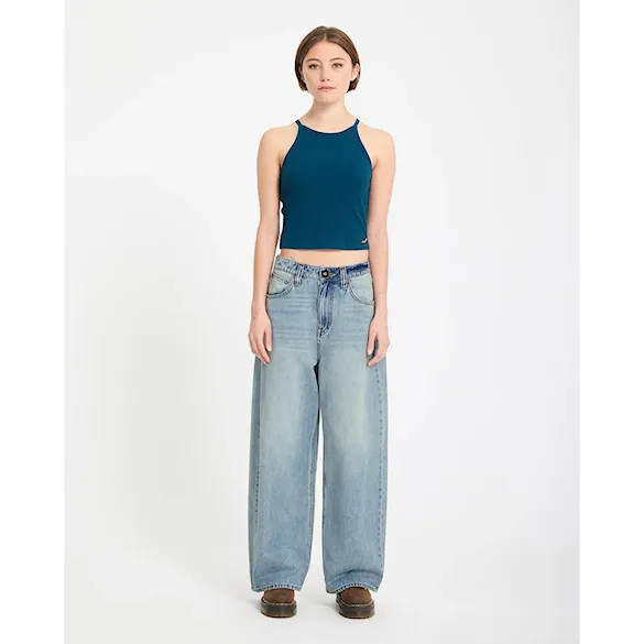 Pants Volcom Wms Beeggy Denim Pants dusty blue wash 2026 - 4