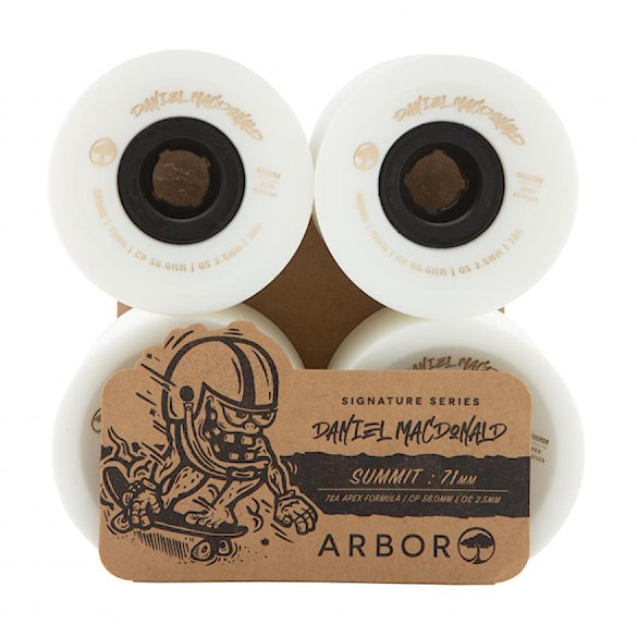 Longboard Wheels Arbor Summit Daniel Macdonald white - 4