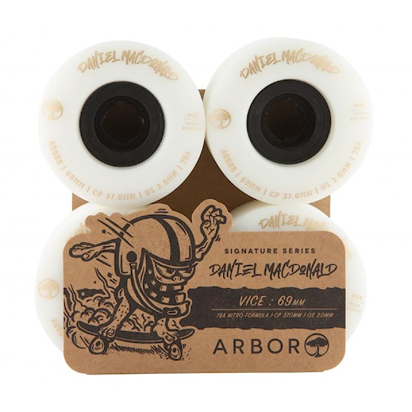 Longboard kolečka Arbor Vice Daniel Macdonald white - 4