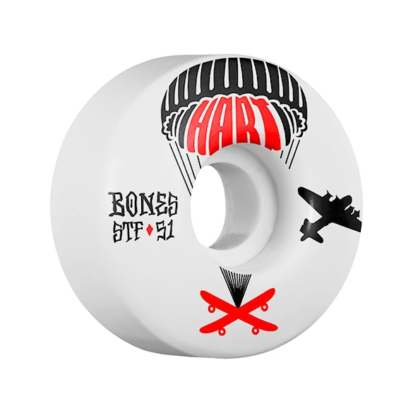 Skateboard kolečka Bones STF Hart Drop Boards white 2018 - 1