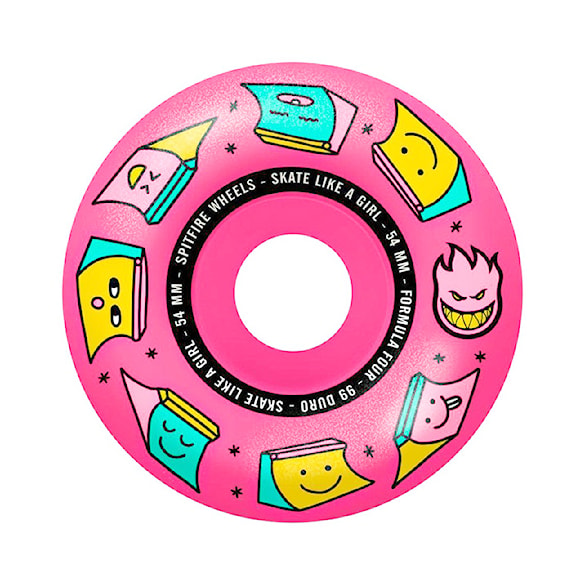 Skateboard kolečka Spitfire F4 99 Sk8 Like Girl 54 mm/99A pink 2023 - 1