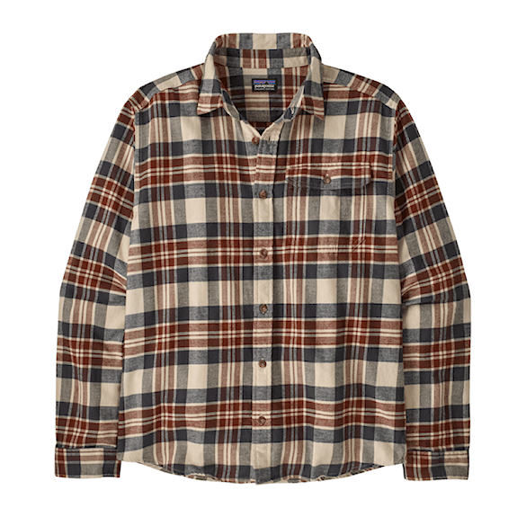 Shirt Patagonia M's L/S Lw Fjord Flannel Shirt paw: dried vanilla 2025 - 3