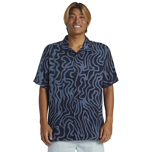 Košeľa Quiksilver Pool Party Casual SS dark navy aop best mix ss 2024 - 1