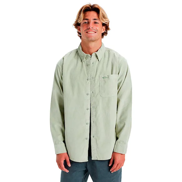 Košeľa Quiksilver Smoketrailcord desertsage smoke trail cord ls 2024 - 2