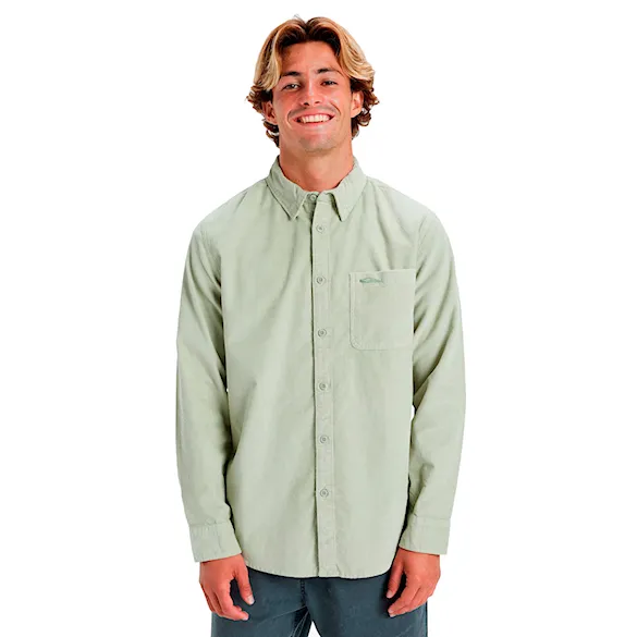 Košeľa Quiksilver Smoketrailcord desertsage smoke trail cord ls 2024 - 1